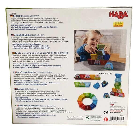 HABA Numbers Farm Counting & Stacking Wooden Blocks 305158 - Picture 4 of 4